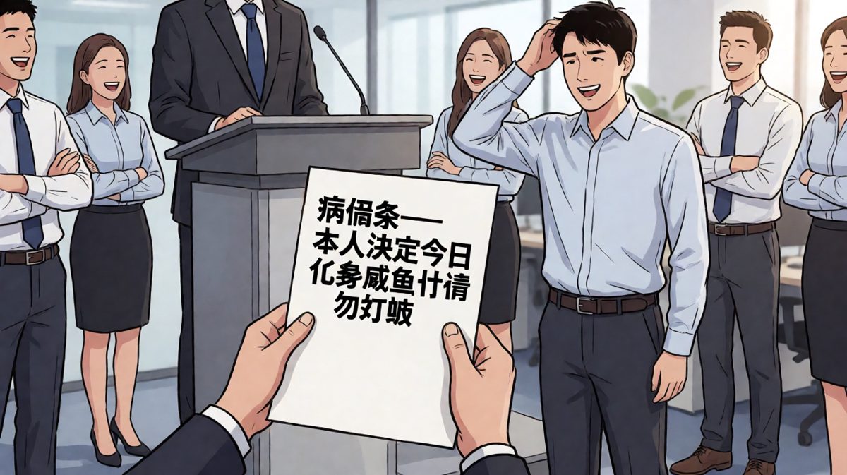 原来请假条写得太大声了点……