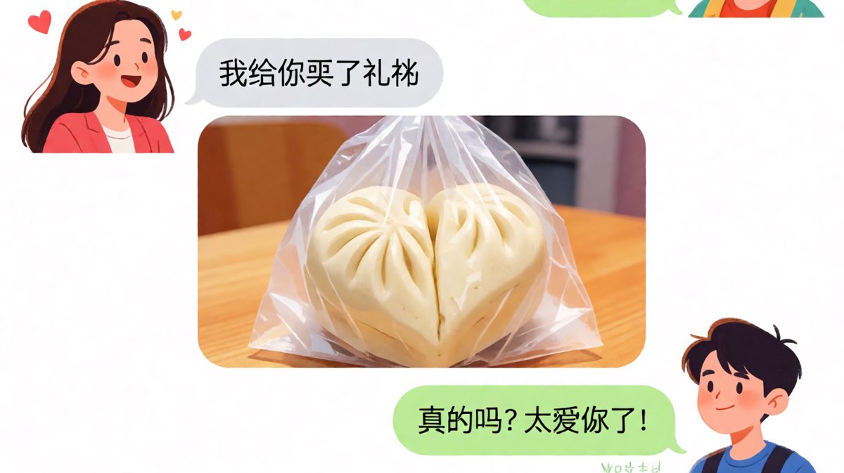以为是大礼物结果是爱心馒头