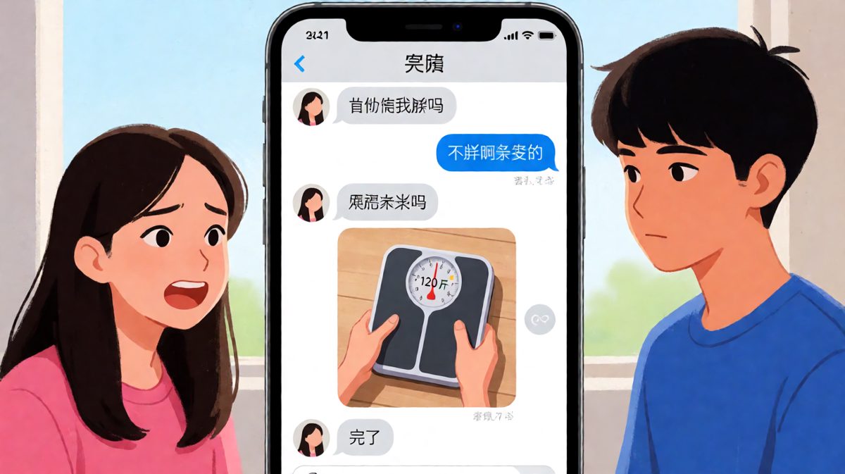 体重数字让男生紧急撤回