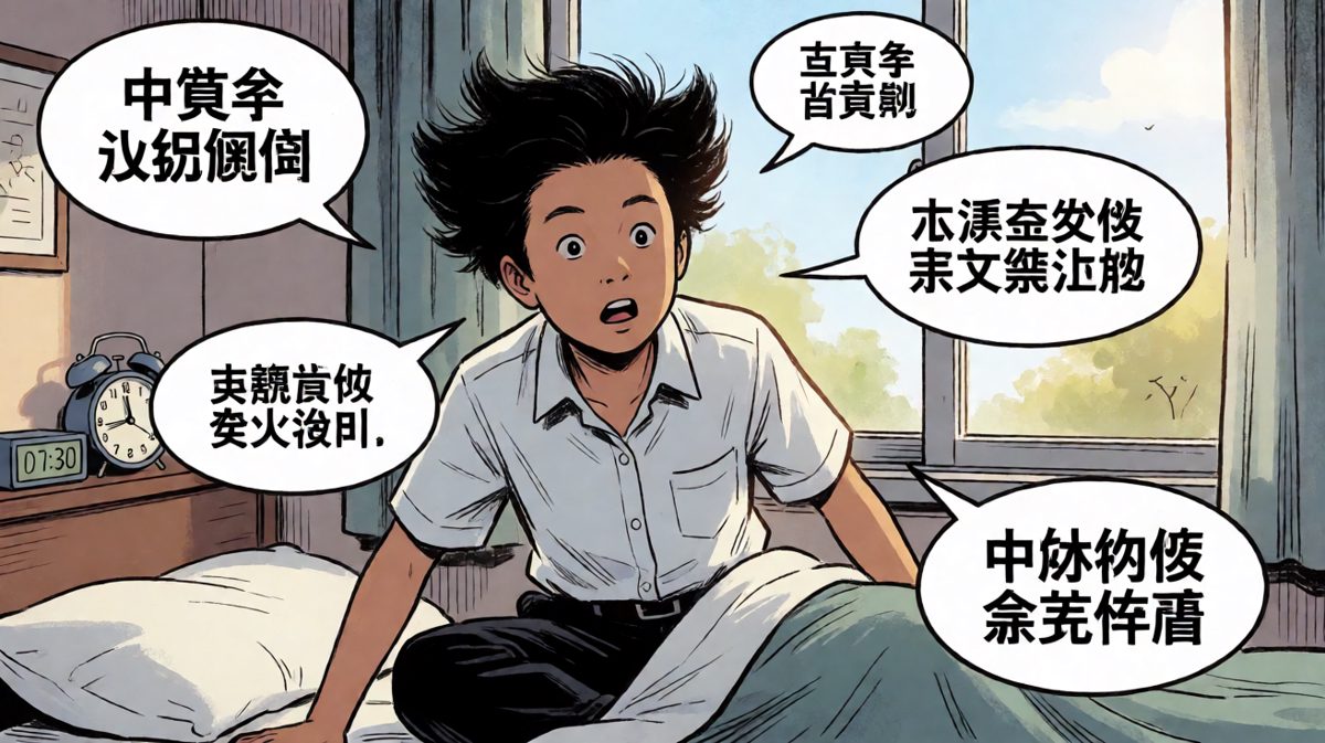 第3格：惊醒！一看时间，魂飞魄散！