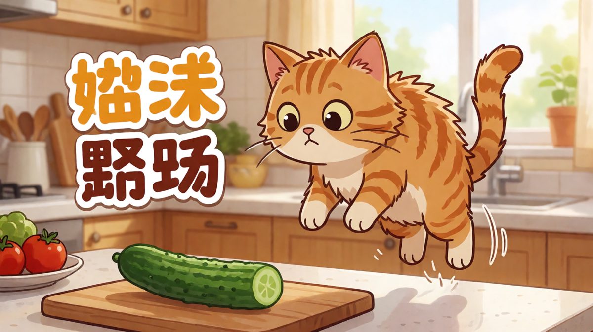 猫咪：这根绿色怪物是什么！