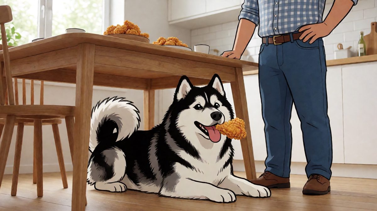 狗狗：我只是帮忙试吃一下！