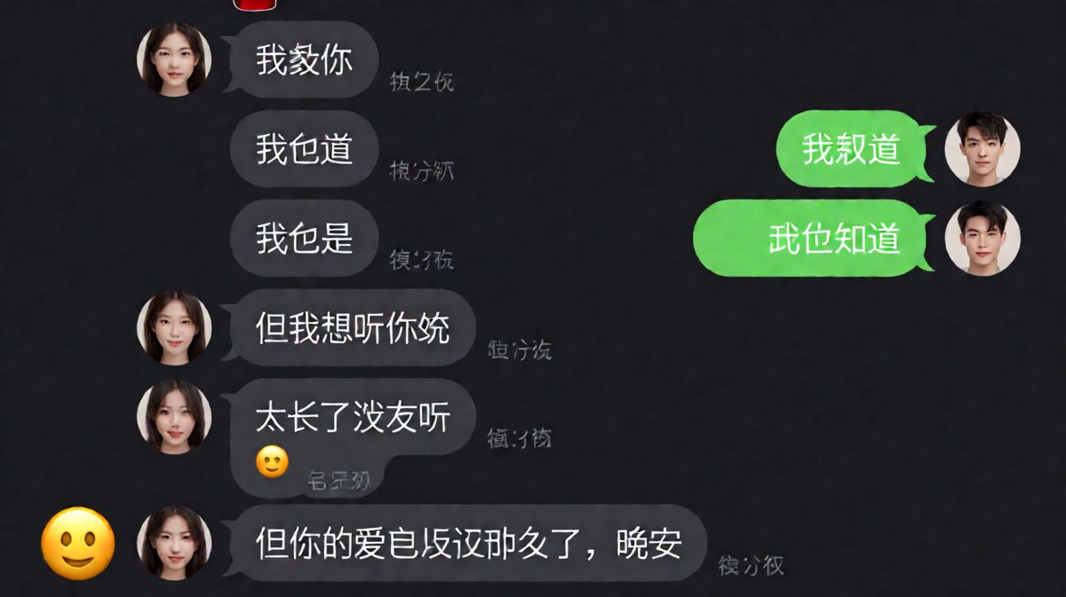 表白变知识问答，最后用一条没听的语音收尾