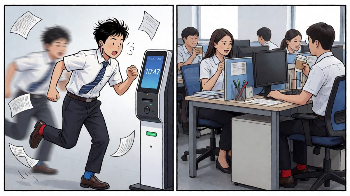 以百米冲刺的速度赶到了公司……然后发现已经下班两小时了。