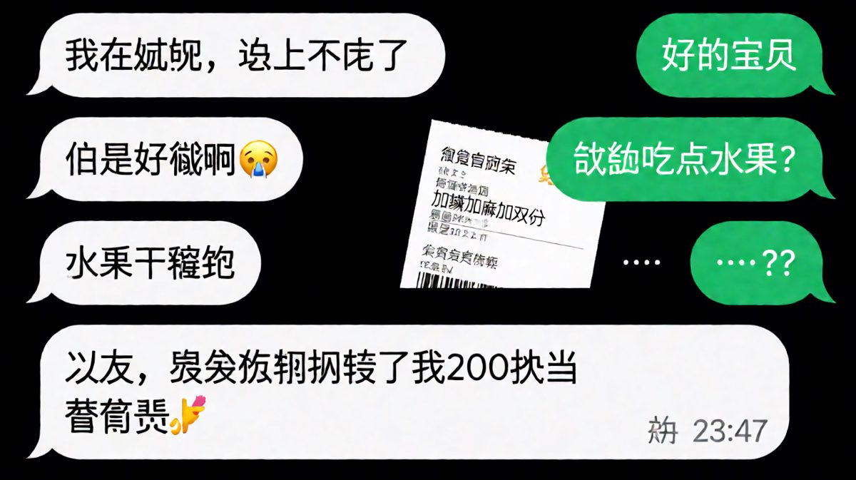 她说减肥只吃水果，结果点了双份麻辣小龙虾还让男友报销
