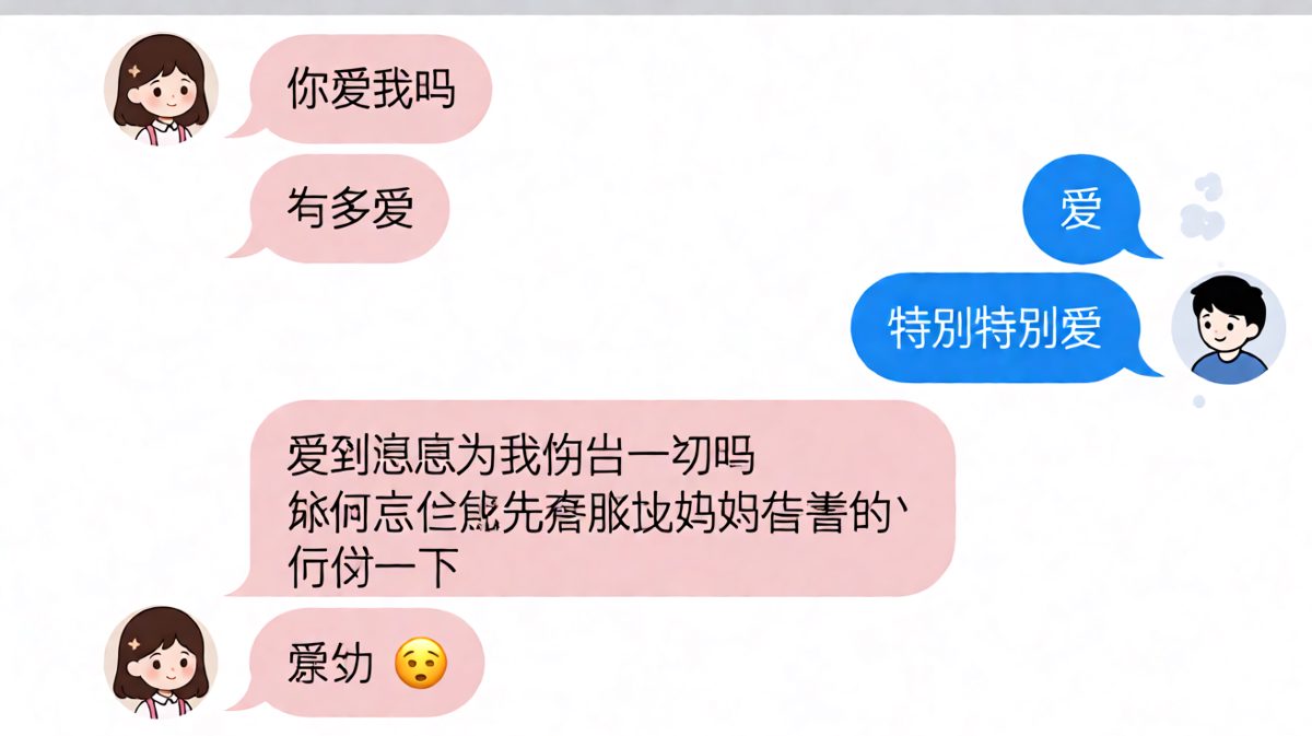 女生步步紧逼表白，男生一句话暴露了真正的恐惧