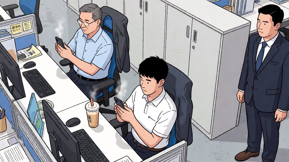 老板抓摸鱼，回头发现自己在看剧