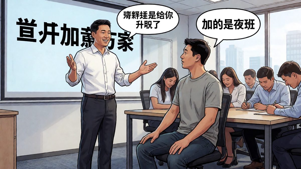 老板：升职加薪！员工：升的是职，加的是班