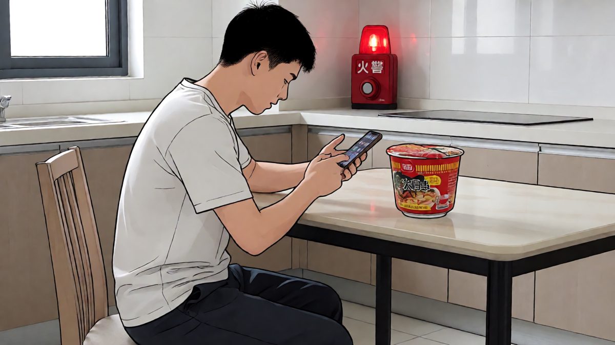 直到闻到一股奇怪的味道……