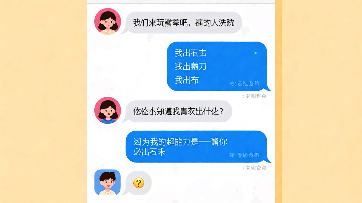 男生靠'读心术'连赢猜拳，结果真相令人窒息