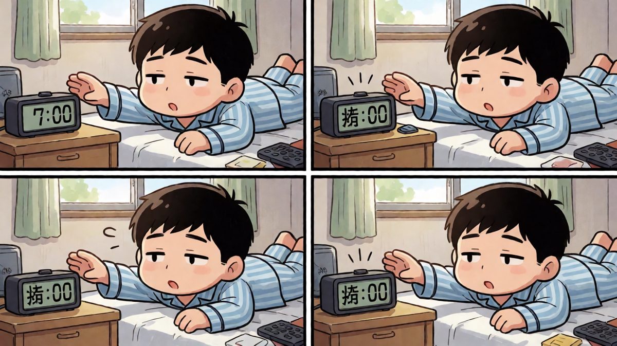 闹钟响了，但我不想起来