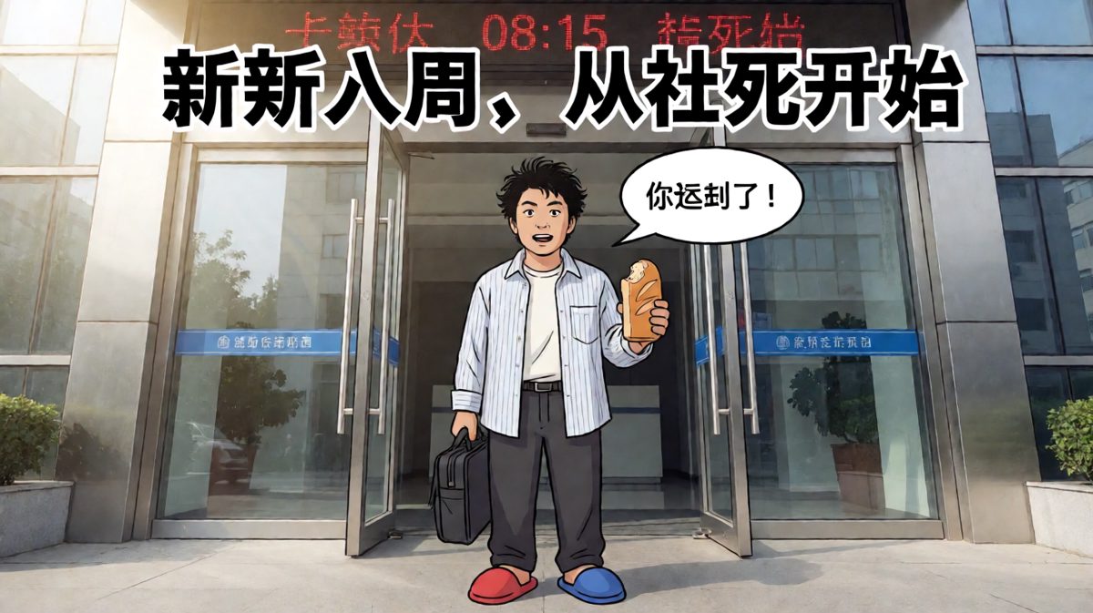穿着反向衣服、踩着鸳鸯拖鞋，我准时打卡——在周一的社死现场。