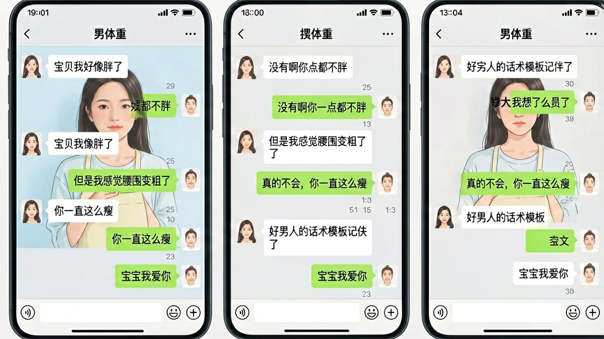 夸老婆千万别太假，截图就是证据，闺蜜才是终极裁判。