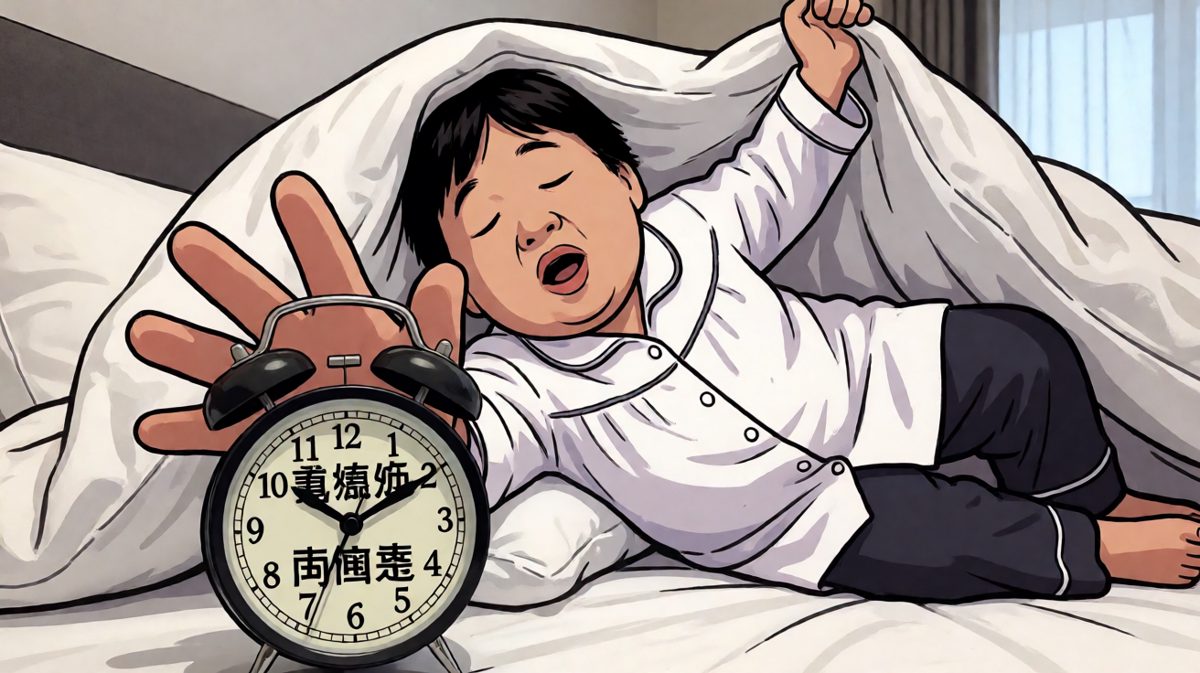 凭本能封印闹钟，五秒后继续睡