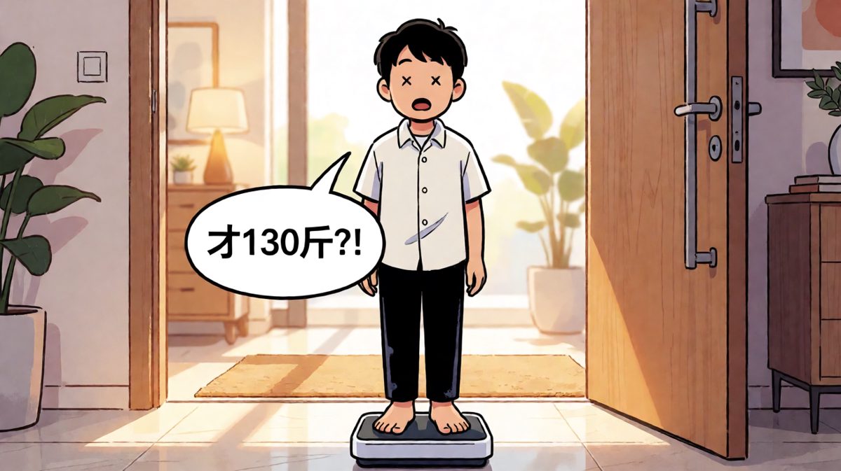 主角照体重秤，发现惊人数字