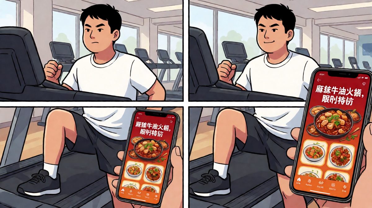 健身途中被火锅广告击中灵魂