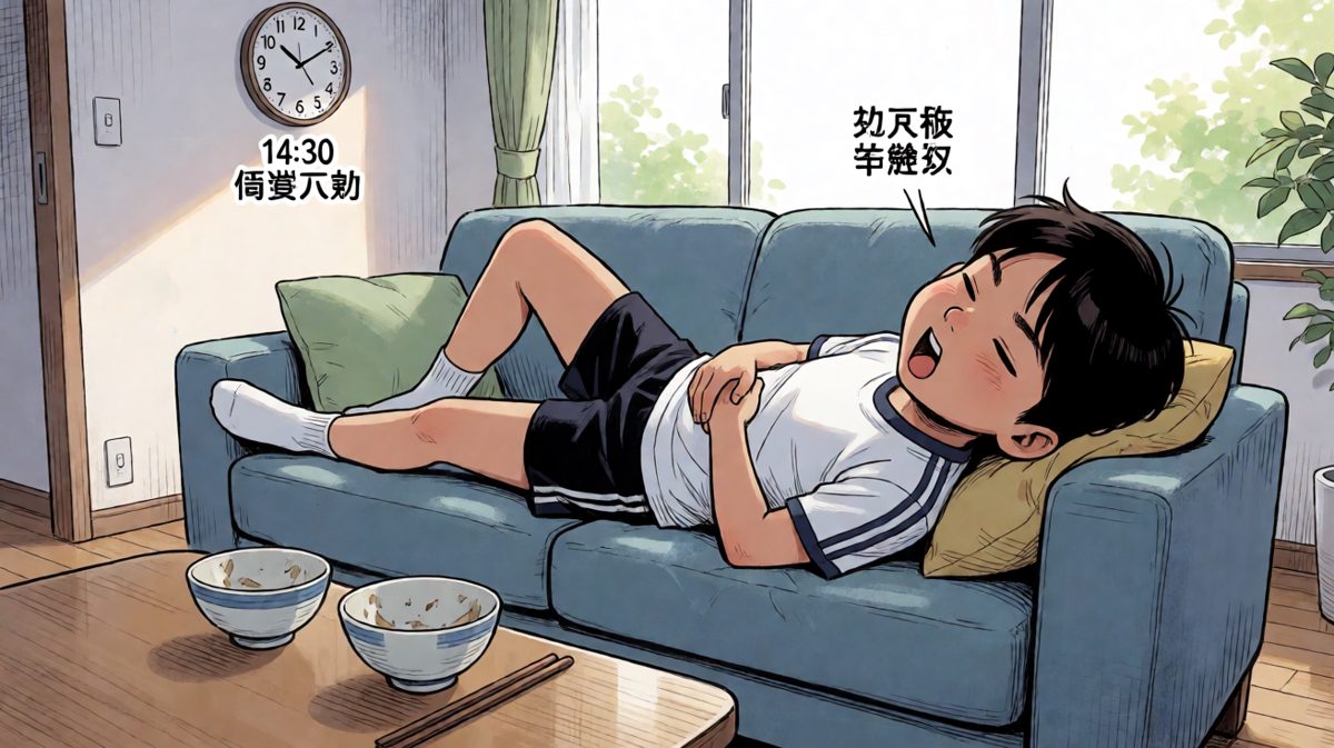 吃完早饭……休息一下……好像也挺好的？