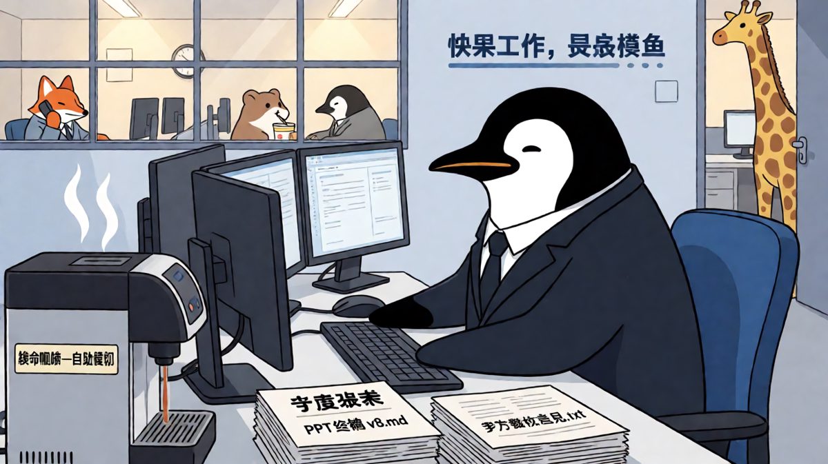 企鹅的工资只够买一件西装，剩下的全靠演技