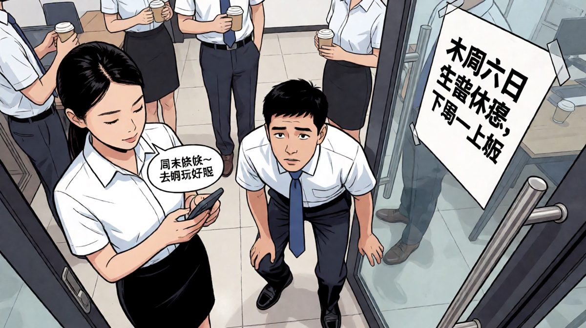 跑到公司才发现——今天其实是周六。