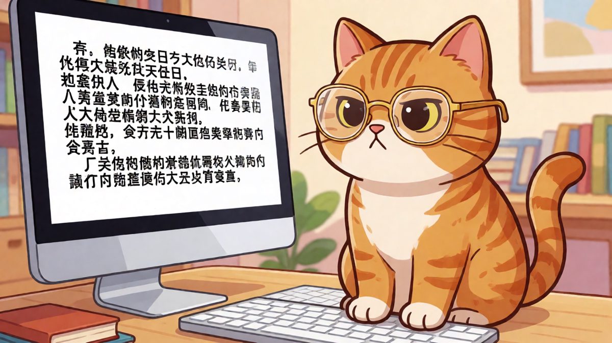这只猫在加班赶PPT，老板来了都不敢动。