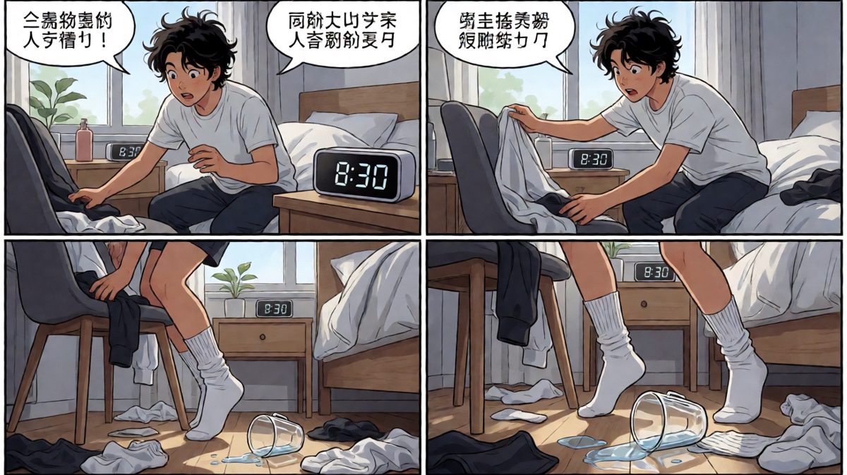 一看时间，完了迟到了！