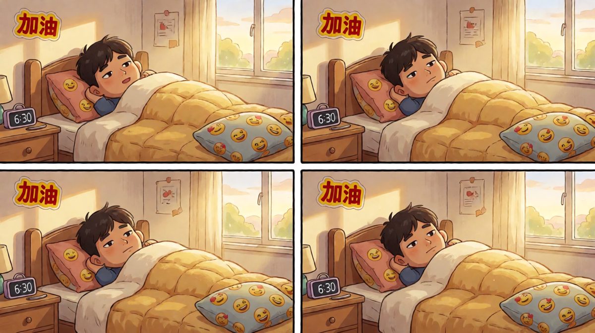 闹钟响了，但我和被子已经签订永久条约