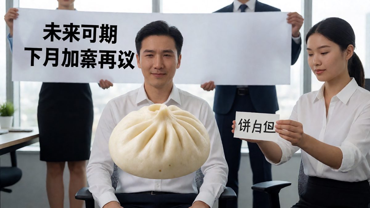 老板画的饼，又大又圆就是不吃