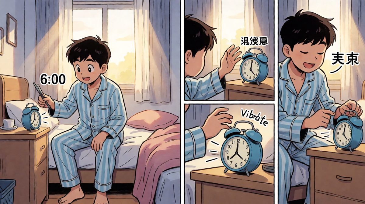 闹钟狂响，痛苦挣扎