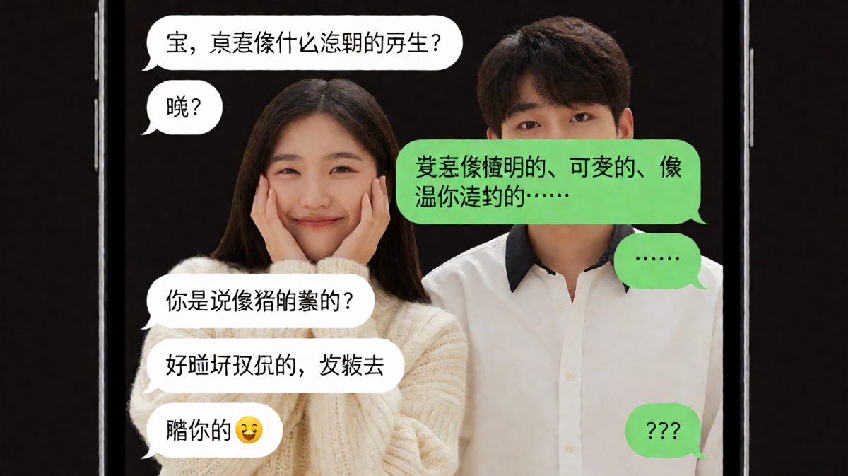 从深情表白到被猪比，男生一秒破防的聊天名场面。