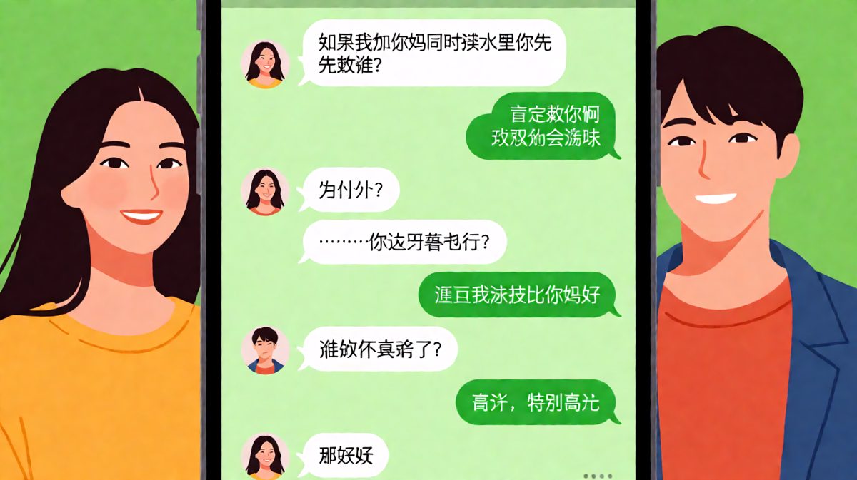 送命题秒变送分题，男生的求生欲让人哭笑不得。