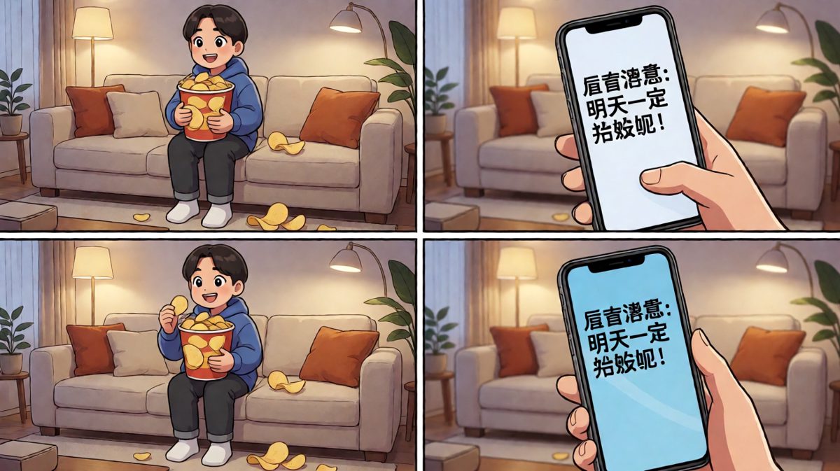 结局：嘴上说明天减，身体却很诚实！