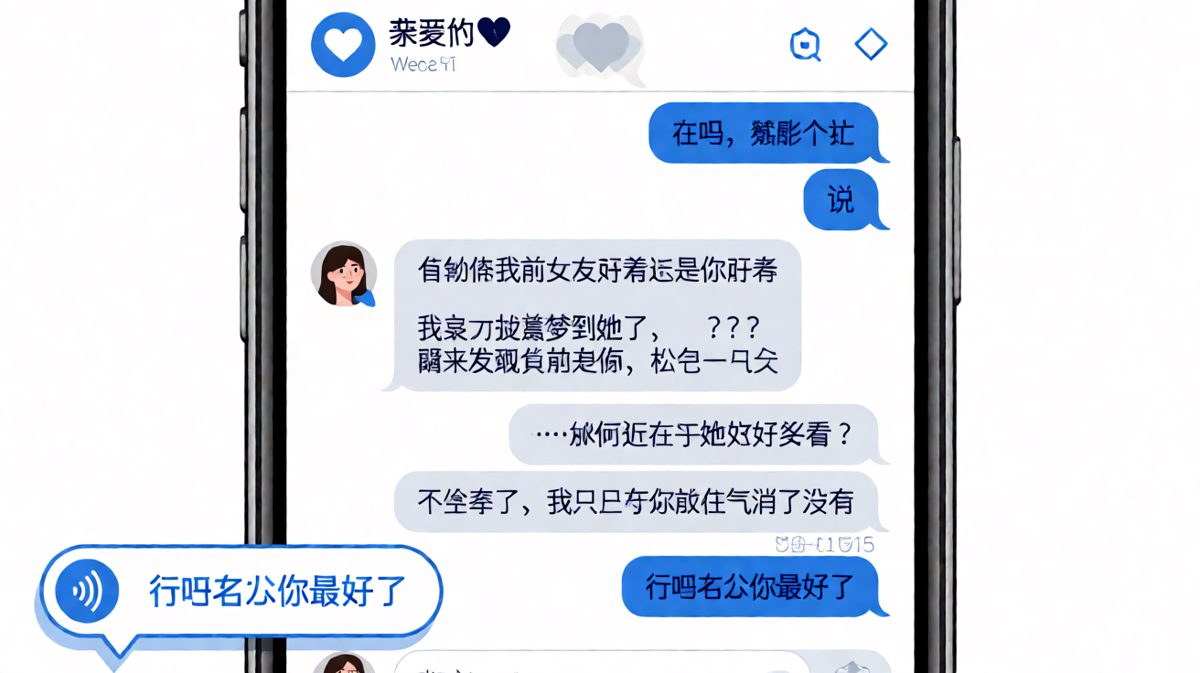 男方用'梦境反转'巧妙化解送命题，但语音消息里似乎有额外的内心独白