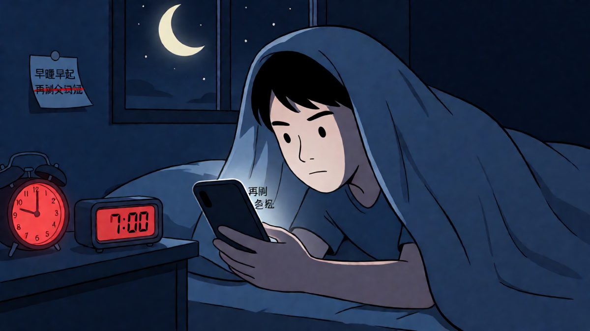 深夜：再刷五分钟就睡