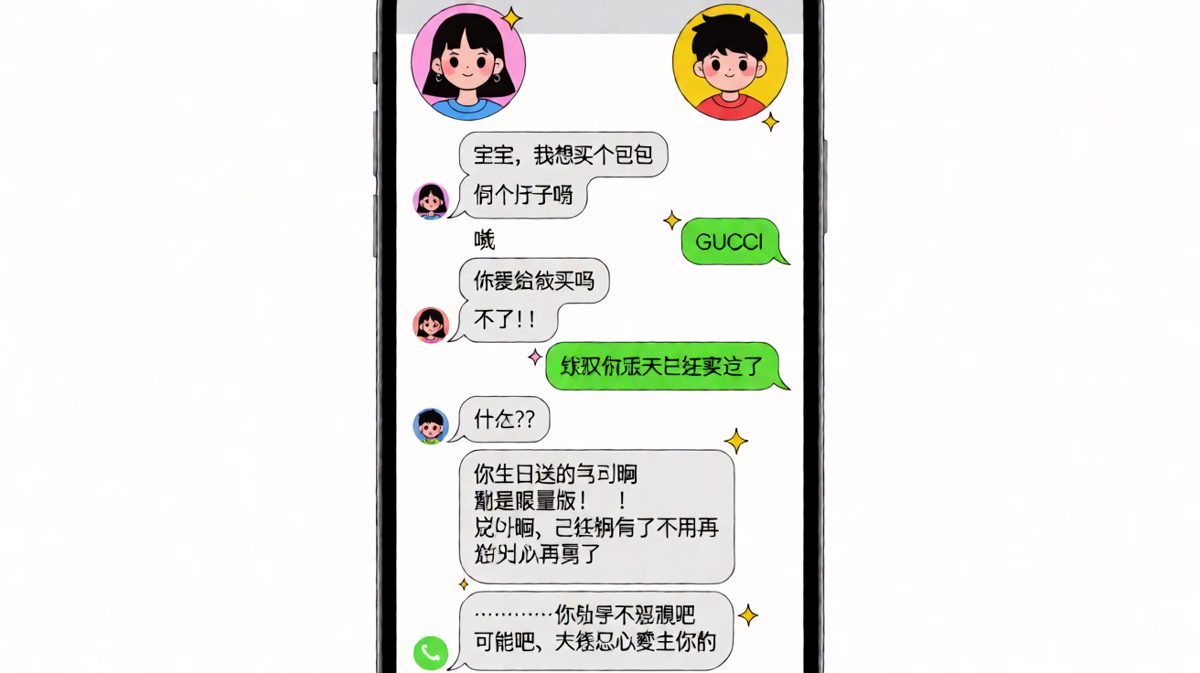 想要包包被男友用已送过堵回来，最后反转甜到齁。