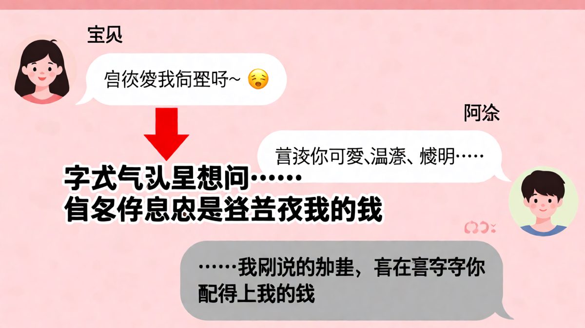 从浪漫送命题秒变金钱测试，他连敷衍都透着一股铜臭味