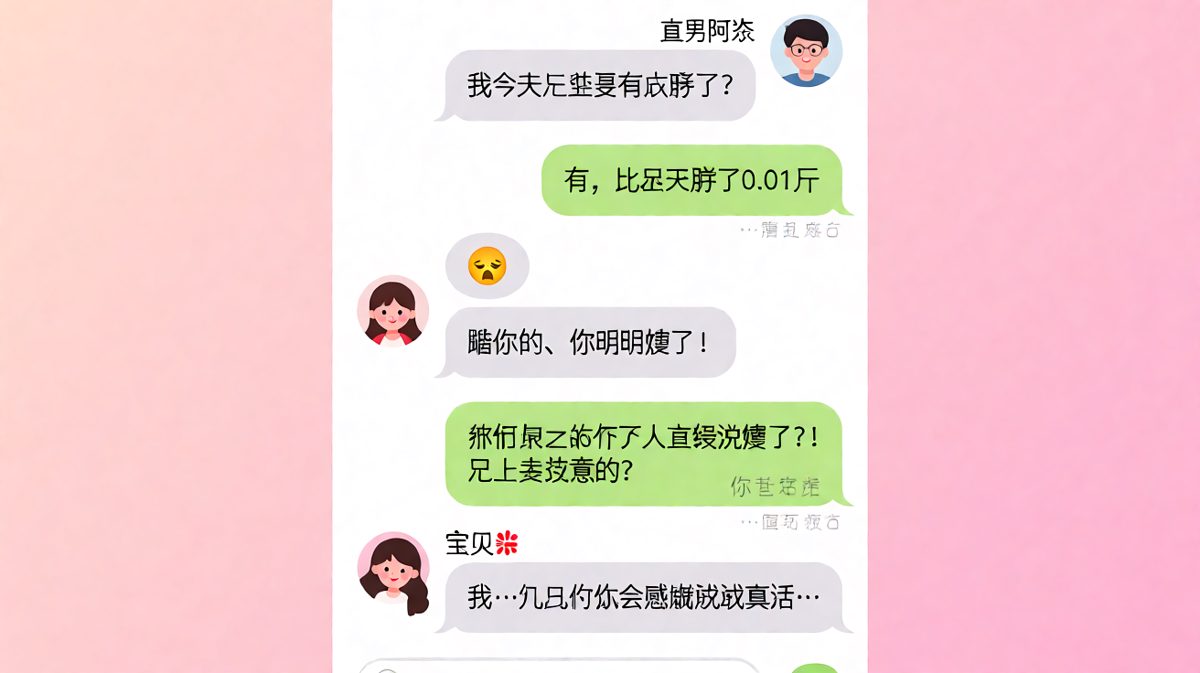 直男如实回答后秒变社死现场，求生欲为零。