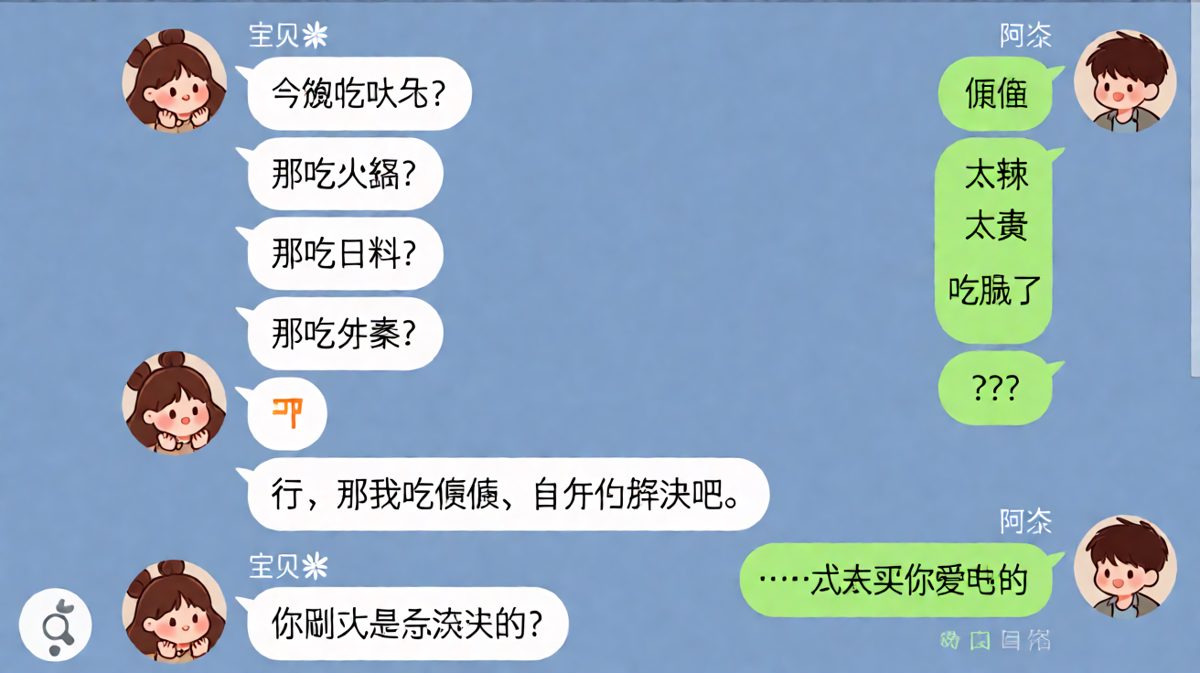 一句'随便'引发的连环死亡考题，男生完美踩雷。