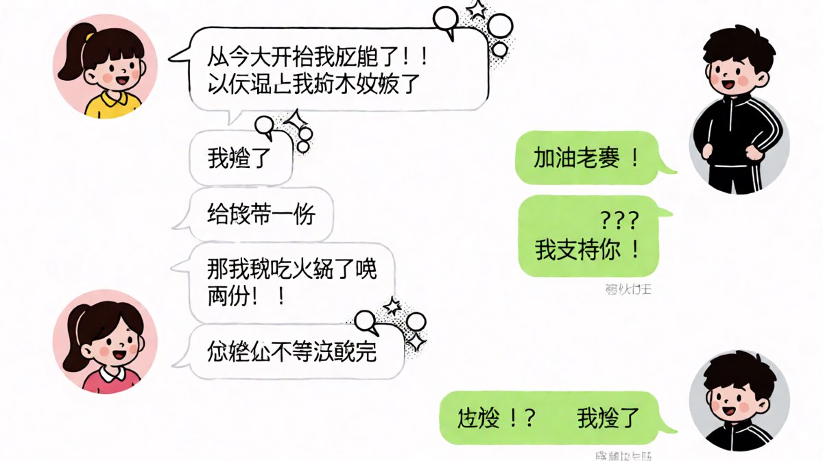 女生宣布减肥却忍不住让男友吃给她看，最后双双沦陷于火锅。