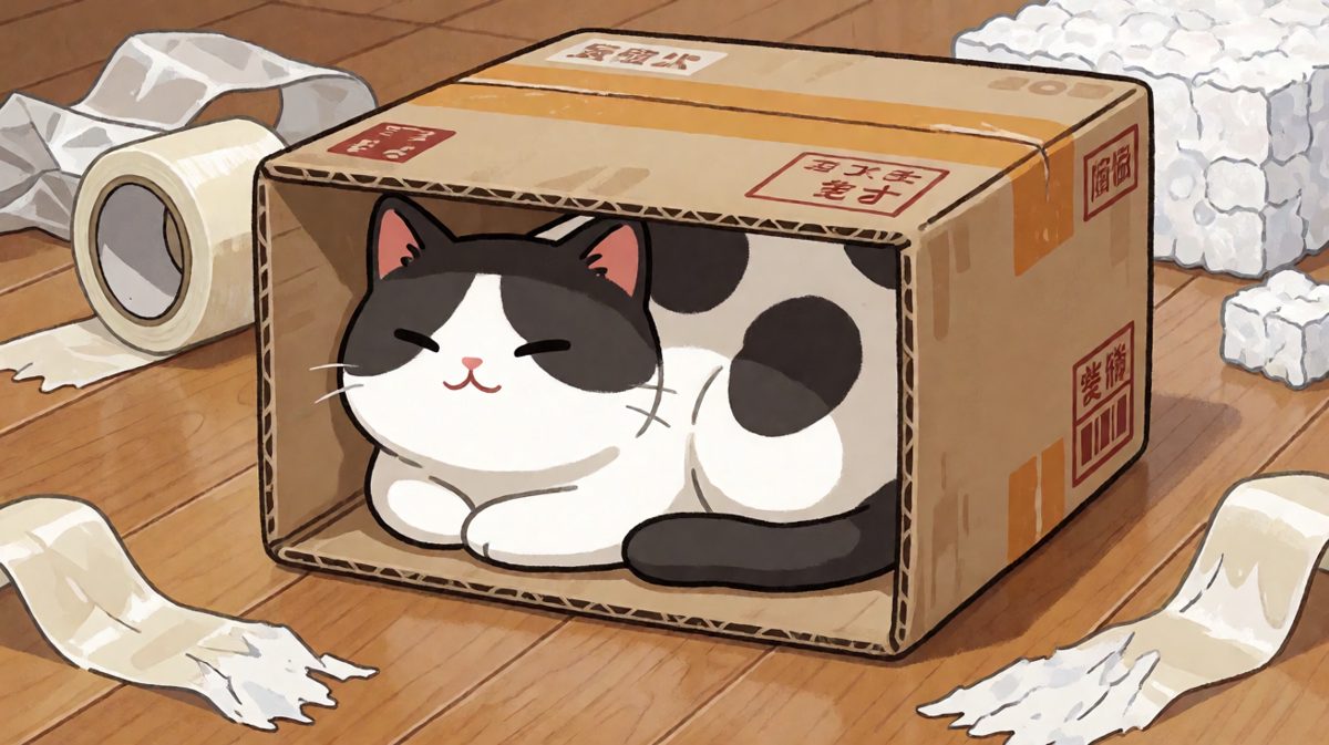 猫咪：这个家只有这个快递盒才是真正的豪宅，其他都是临时宿舍