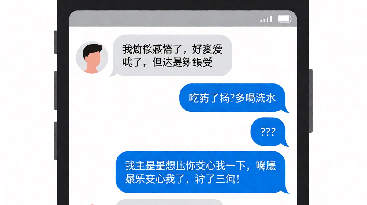 装病求关注的经典套路，男生自导自演成功骗到关心。