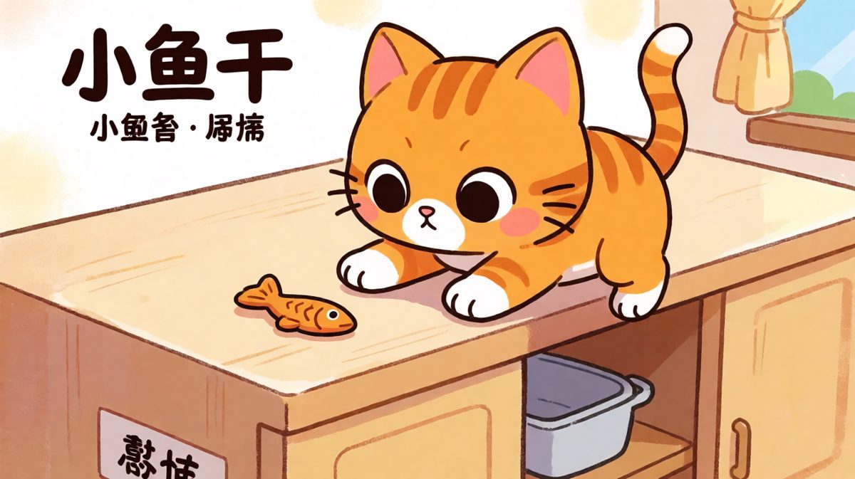 橘猫：这罐小鱼干，本喵一定要拿到！