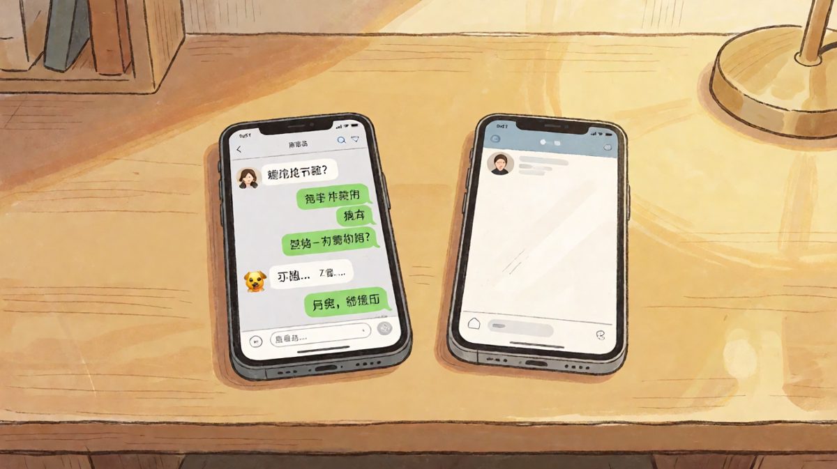 输入了一分钟就发了个表情包