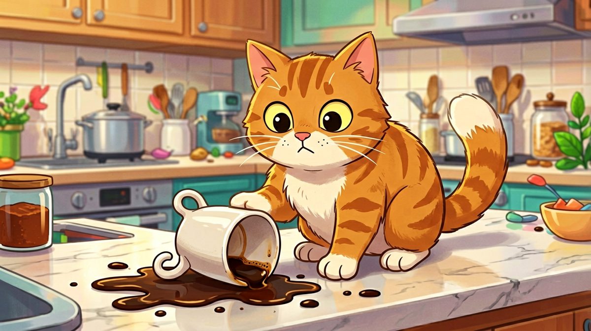 猫咪：杯子先动的手，我作证。