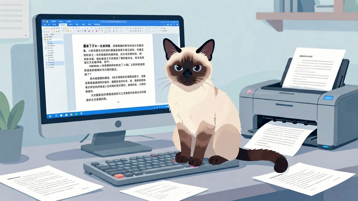 猫老板：这份报告必须今晚交。