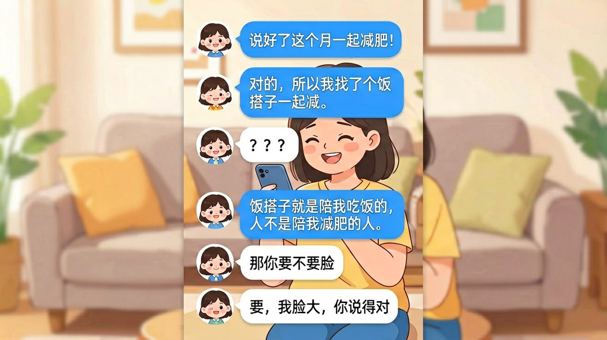 减肥骗局：男生找了个饭搭子，原来只是找饭搭子