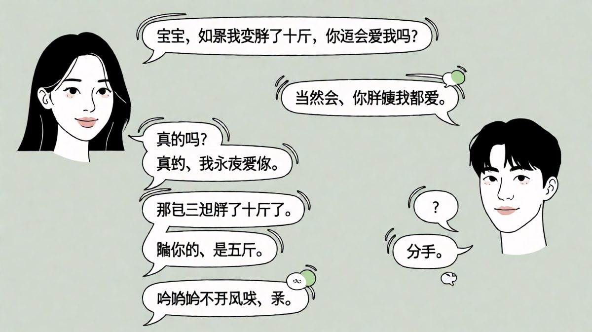 考验男友忠诚度的经典问题，结果男生认真作答却遭连环套路。
