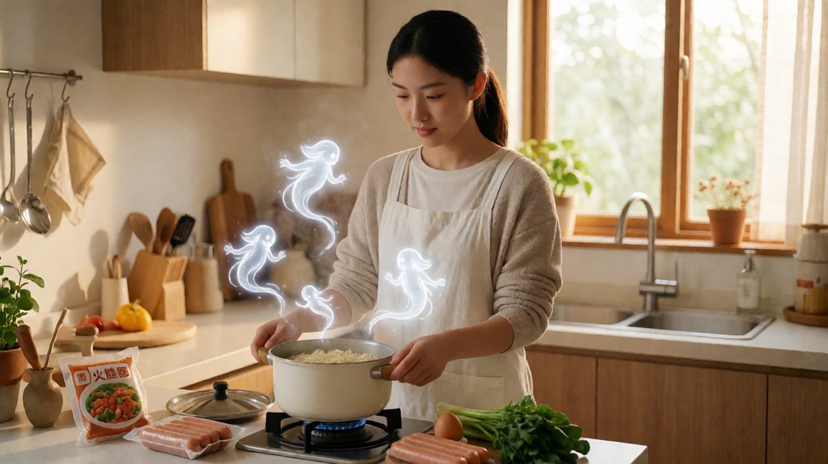 泡面的香气袭来，减肥决心开始动摇。