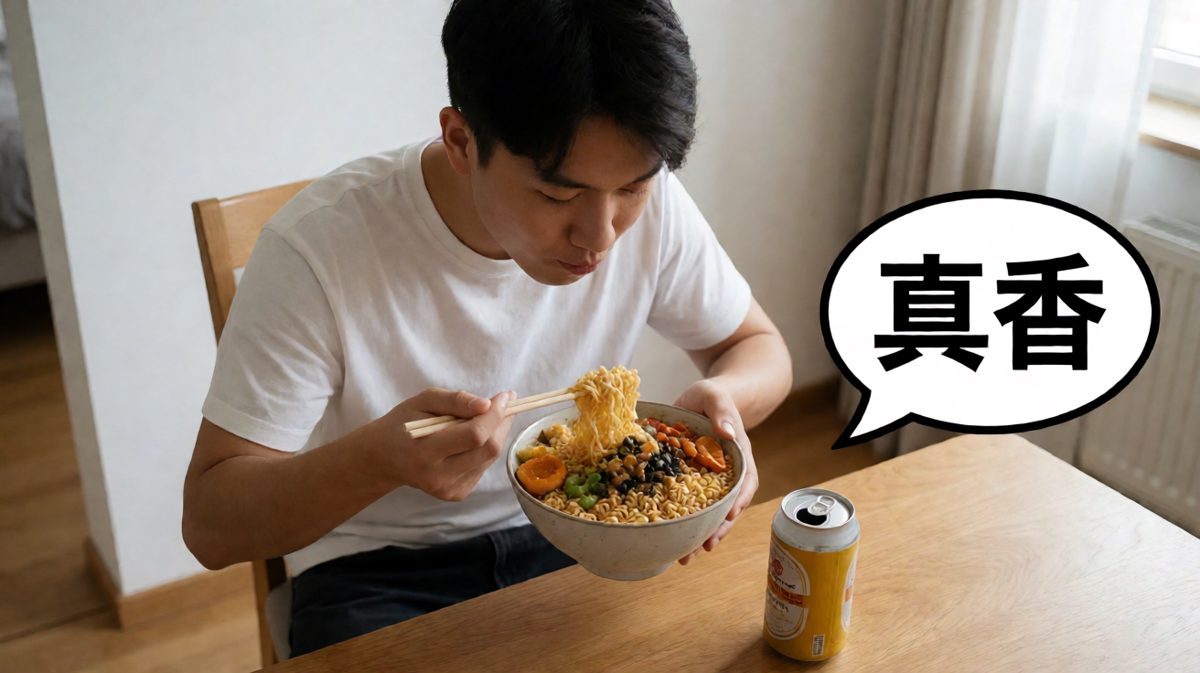 一碗泡面下肚，什么减肥都见鬼去吧。