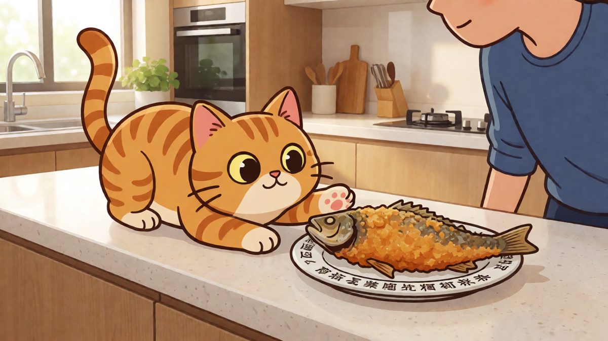 猫咪：我只是闻了一下……真的只是闻了一下！
