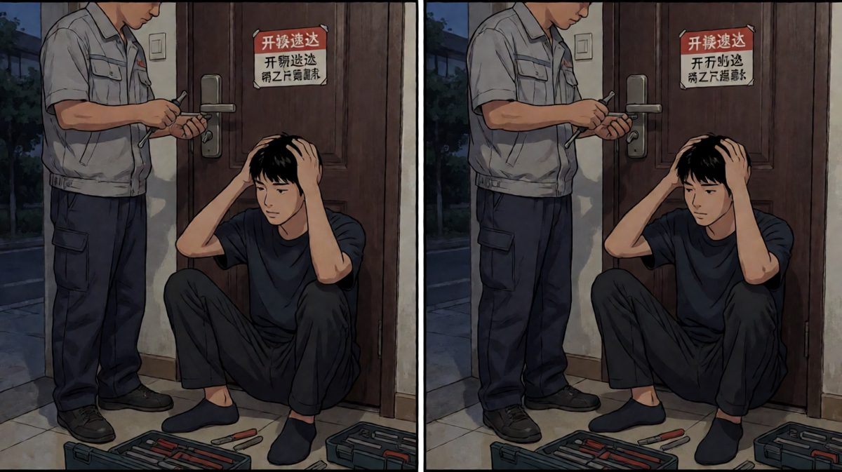 花钱请人开锁，心在滴血